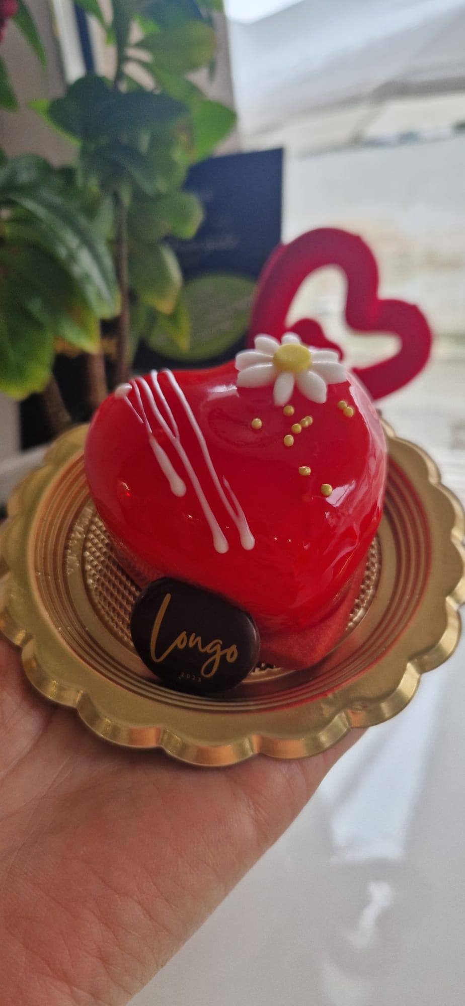 Monoporzione a cuore glassata